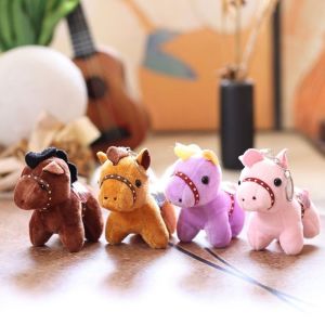 YONDO Steed Doll Pony Pendant Cartoon Mascot Doll Stuffed Animal Keyring Funny Fluffy Plush Horse Keychain Year of Horse