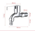 Keran Air Kran Air Mesin Cuci Wastafel Panjang Stainless Steel Tembok Taman Rumah Dapur Kamar Mandi Kunci，Kran Tembok Air Cuci Tangan Wastafel Dan Bak Kamar Mandi 1/2 Inch Anti Karat Bahan ABS ChromeMURAH. 