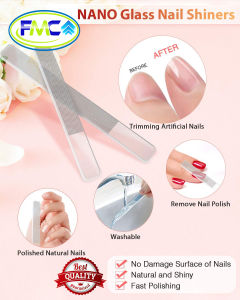 Kikir Kuku Kaca Bening Mengkilap Praktis Murah Alat Manicure Pedicure Nail Art Glass Nano Polish Buffer Shiner