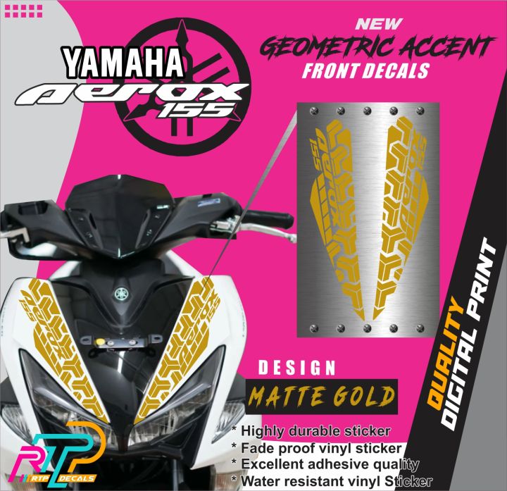 Yamaha Aerox V1 Giometric Accent Front Cover Decals Sticker | Lazada PH