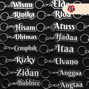 Gantungan Kunci Custom Nama Akrilik free design