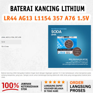 Baterai Kancing | Lithium AG13 LR44 L1154 357 A76 1.55V (1 PCS)