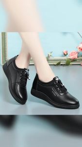 Giày thể thao nữ mùa xuân giày bệt da thiết kế sang trọng giày Oxford nữ giày thể thao đơn giản đế mềm mới