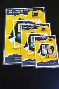 READY STOCK | Wall Clear Acrylic Display Frame | Certificate| Signage | Menu | Chart |Document