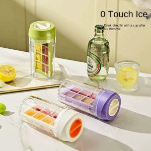 CHUNE066 ปล่อยง่าย ถ้วยทำน้ำแข็ง 8กริด อาหารเกรดอาหาร แม่พิมพ์ก้อนน้ำแข็ง แบบพกพาได้ จุได้มาก ถาดน้ำแข็งก้อน ของใช้ในครัวเรือน