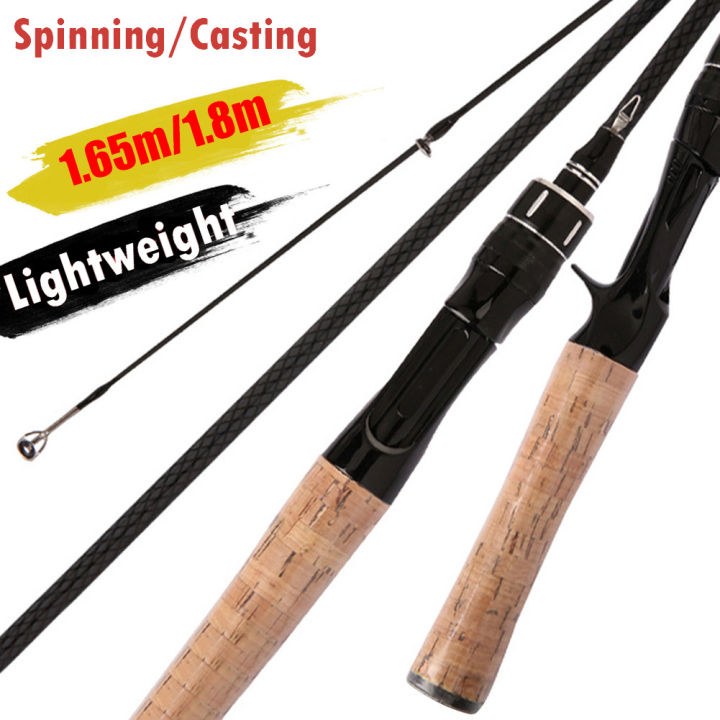 DAIWA Lightweight Fishing Rod 1.65m/1.8m Carbon Spinning Casting Rod UL  Power 2-Section Pole Bass Carp Saltwater Fishing Accessories