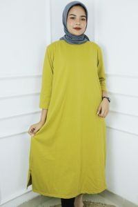 Midi Dress Terbaru 2023 Dress Clara #2 Midi Combed 24s Midi Dress Wanita Simple Polos Kekinian