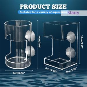 Starry Fish Feeder For Aquarium 2025 New Fish Tank Dish Tray With Suction Cup Acrylic Fish Feeding Tube Fish Food Holder