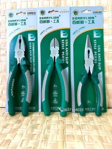 Bộ 3 Kìm Điện Kềm Cắt Kìm Nhọn Sắc bén nhiều kích thước Berrylion Chính Hãng