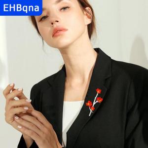 [COD] EHBqna SPORTS เข็มกลัดแทรกรูปดอกไม้ หมุดสาขาโลหะสำหรับเข็มกลัด แฟชั่น DIY เสื้อผ้าเสื้อยกทรงด้วยดอกไม้แทรก