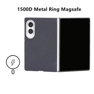 Genuine Aramid Carbon Fiber For Magsafe Case For Samsung Galaxy Z Fold 8 ZFold8 Magnetic Bulletproof Thin Hard Shockproof Cover