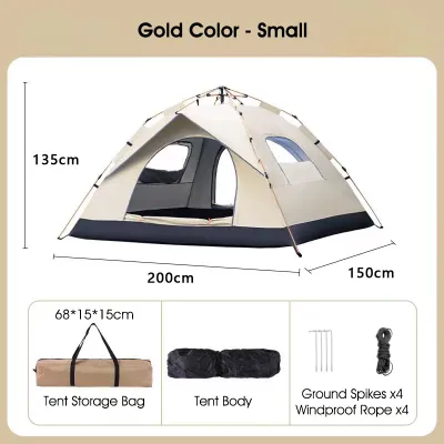 【SG】HXR Outdoor Camping Tent Full Automatic Unfolding Large Space Rainproof And Sunscreen Weekend Family Gathering Park Tent