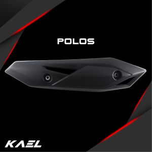 Cover Knalpot Honda Beat New FI-F1-Street eSP 2016-2017-2018-2019 Karbon-Carbon-Polos Hitam Tutup-Tameng-Pelindung Kenalpot-Muffler-Exhaust