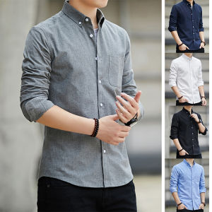 Shirt Patch Pocket Mens Shirts Buttons Large Size Natural Cotton Cuff Showcase Everyday Wear
