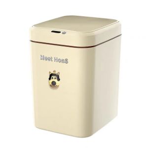 【ส่งจากกทม|พร้อมสต็อก】 ถังขยะอัจฉริยะขนาด 16 ลิตรพร้อมฝาปิดฟรีแบตเตอรี่/สติ๊กเกอร์เซ็นเซอร์เปิดถังขยะสำหรับห้องครัวห้องน้ำห้องส้วม