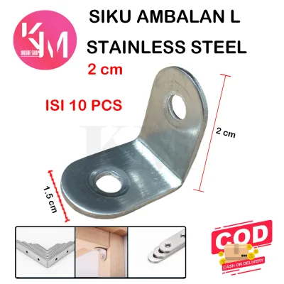 Bracket Siku Ambalan L/ Siku L 1.6 cm x 2 cm x 2cm ( 10 pcs )