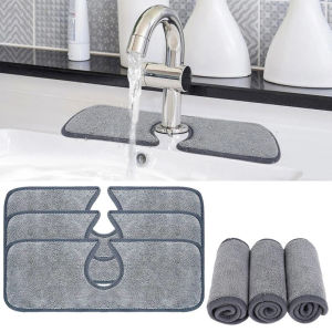 ก๊อกน้ำเนื้อหนาสุดสร้างสรรค์ก๊อกน้ำไมโครไฟเบอร์ที่ดักจับกระเด็นสำหรับห้องครัวห้องน้ำ