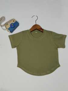 kaos anak perempuan model crop top usia 1 sampai 8 tahun bahan katun combed 30S premium