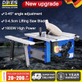【Super Sale】DEKES Professional Table Saw machine for wood,8" 250mm1800W bench saw cutting machine with blade included ,can be 45 degree angle multifunctional small chainsaw woodworking machinery sawing wood panels power tools compatible with wood surfac. 
