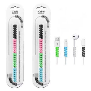 Set pelindung ujung kabel isi 4pcs spiral cable protector 4in1 pelindung kabel spiral SH