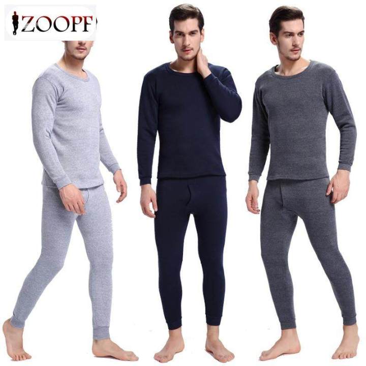 ZOOPF Hot Sale Hot Mens Pajamas Winter Warm Thermal Underwear Long