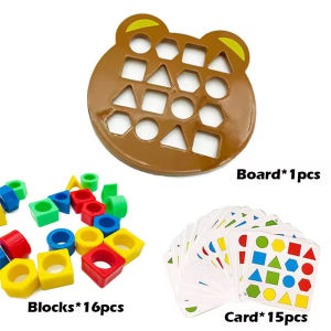 Montessori Children Geometry Shape Matching Toy Kids Concentration Training Early Education Toys Board Game