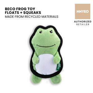 BECO Dog Toy Frog - Floats Squeaks Eco Friendly
