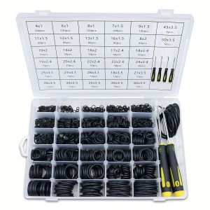 1540pcs O-Ring Kit Includes 4 Screwdrivers - Durable Rubber Washers for Pressure Washing Machines Plumbing & etc
