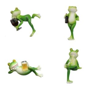 Frogs Statues Pot Huggers Decorations for Miniature Frogs Figurine Garden Decors Outdoor Hangers Decors
