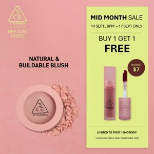 3CE Face Blush lightweight natural-looking blendable smooth silky clump-free translucent long-lasting all-day color