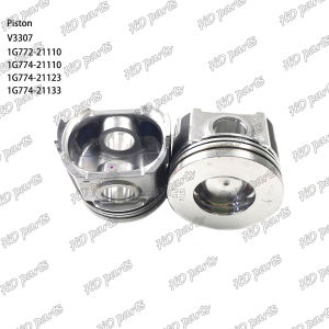 6 PCS Piston V3307 Without Supercharging Combustion Chamber 49.5mm 1G772-21110 1G774-21110 Suitable For Kubota Engine Parts