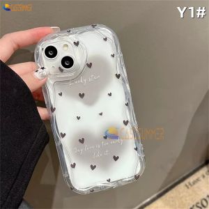 (Lokal Ready) Casesummer Casing hp Redmi A2 A1 Redmi Note 12 Pro Redmi10 2022 9 12C 10C 9A 10A 9C Note10 5G 10s Note11 11s Note8 Note9s 3D Wavy Curved Edge Art Watercolour Love Heart Soft Case