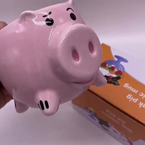 Pig Coffee Mug 3D Novelty Ceramic Coffee Cup Creative Pig Shape Tea Cup Cute Funny Mug for Milk Hot and Cold Drinking