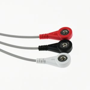 One Cable ECG leadwires EKG leadwires 3leads 5leads Snap Clip AHA IEC For CHINA CREATIVE ECG Machine