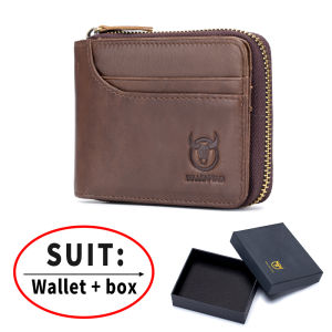 Bullcaptainrfid กระเป๋าสตางค์หนังผู้ชายใหม่กระเป๋าคลัทช์กระเป๋าสตางค์แบรนด์ออกแบบกระเป๋าเงินเหรียญ