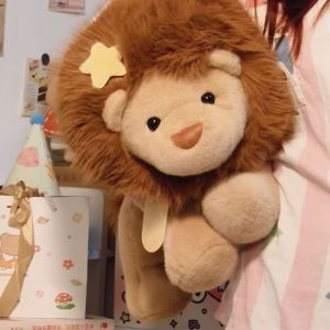 MIRELAE Soft Lion Stuffed Animal Plush Pillow 15.8inch Cute Plush Toy Creative Gift Emotional Support Stuffed Toys