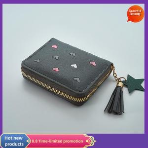 Graceful Women Wallet Ladies Mini Small Short Tassel Wallet Cute Girl Zipper Pu Leather Coin Purse Female Hand Wallet Purse
