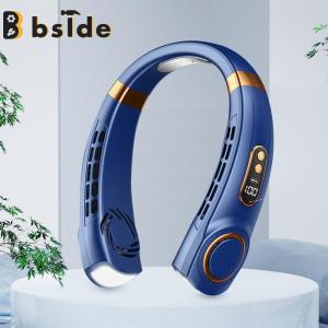 [Bside Tool Store] Compact Bladeless Electric Fan with 5 Speeds USB Rechargeable Handheld and Neck Fan for Convenience