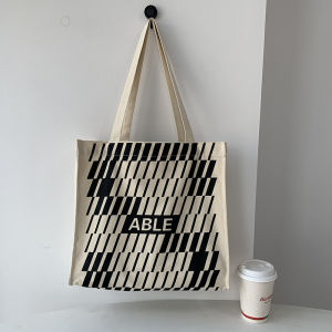 ใหม่ ❣️ รุ่น : SDOGB-ABLE ❣️ กระเป๋าผ้า cloth bag ดีเทลลายสองด้าน ♡ พร้อมส่ง กระเป๋าช๊อปปิ่งผู้หญิง