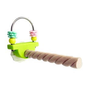 ER52858 Non-slip Fun Bird Perch Stand Flower Chew Toy Wear-resistant Paw Grinding Sticks Creative Easy Installation Parrot Biting Rod Birdcage Use