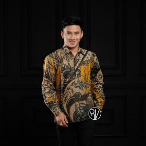 BATIK PRIA KEMEJA BATIK LENGAN PANJANG SIZE M L XL XXL BAJU BATIK DEWASA BAJU BATIK KANTOR TERLARIS