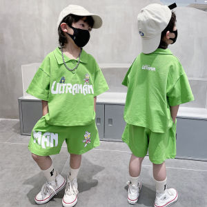 LANBAO ชุดเด็กผู้ชาย เสื้อผ้าเด็กผช ชุดเด็กผู้ชาย9 12 ชุดเด็กชายเท่ๆ ชุดหมีหนุ่มหล่อ เสื้อโปโลเด็ก เสื้อผ้าเด็กโต10