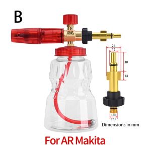 Brass Foam Generator Transparent red Snow Foam Lance Foam Nozzle for Karcher Bosch Bort Huter Nilfisk Stihl Elitech Daewoo Lavor