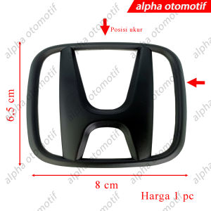Emblem Mobil Logo H Hitam Doff HRV / Civic / BRIO / Jazz / Mobilio / BRV / City Car