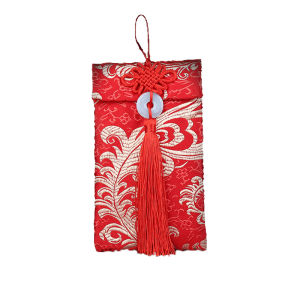 2Pcs Chinese Silk Red Envelopes - Lucky Money Bags for Spring Festival Birthdays and Weddings