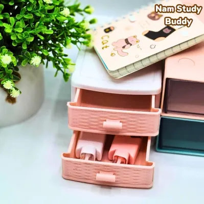 ชั้นใส่ของ 2 ชั้น ชั้นเก็บของตั้งโต๊ะ
