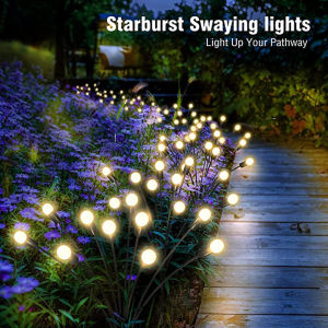Hari Raya Lights 4in1 Solar Firefly Light 32 LED Garden Light Swing Fireflies Star Light Outdoor Waterproof Yard Outdoor Landscape Raamadan Hari Raya Decoration