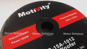 Motivity 15” Woofer Speaker 500W 8Ohm LD-15A-1012 (1Unit)