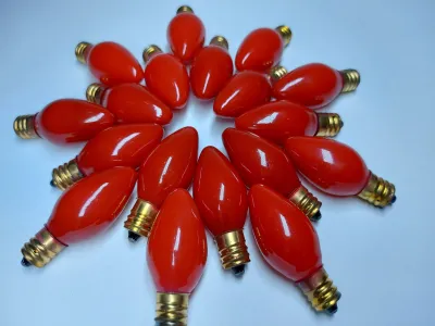 Giá 1 Bộ 10 Bóng đèn trái ớt cà na dùng trong thờ cúng thắp sáng bàn ông địa sửa ấm gà con......