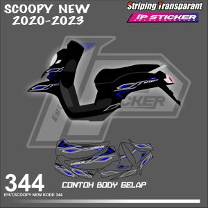 SCOOPY NEW 2020-2023 (COD) STIKER STRIPING MOTOR HONDA SCOOPY NEW HOLOGRAM DAN TRANSPARAN